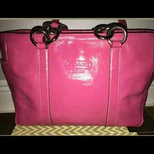 Leather coach purse
